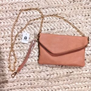 Pink cross body purse